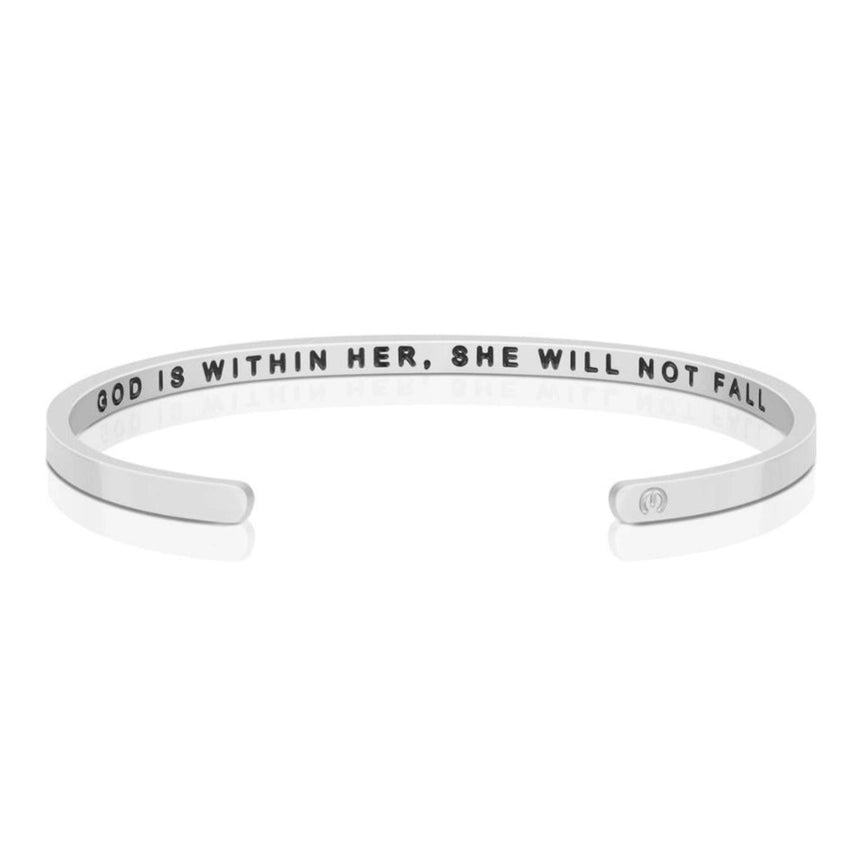 God is Within Her She Will Not Fall Bracelet