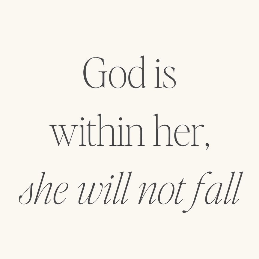 God is Within Her She Will Not Fall Bracelet