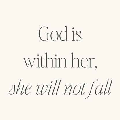God is Within Her She Will Not Fall Bracelet