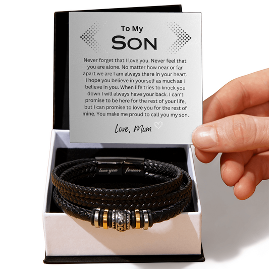 So Proud to have you for my Son Men's Bracelet