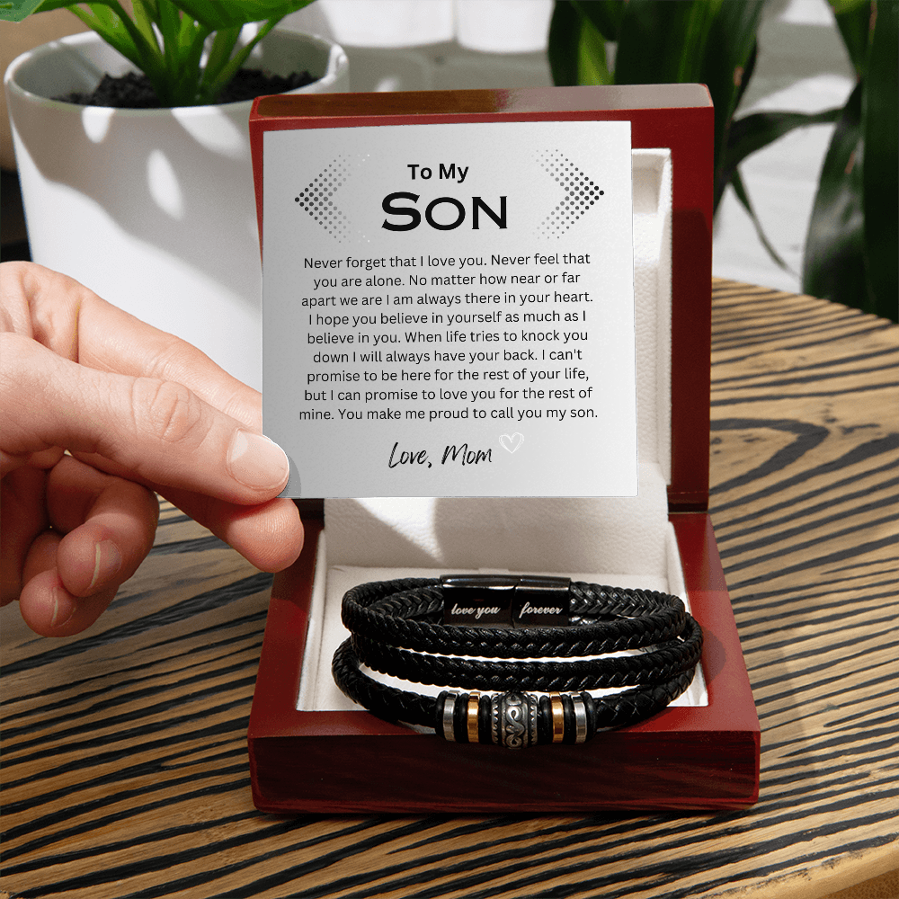 So Proud to have you for my Son Men's Bracelet