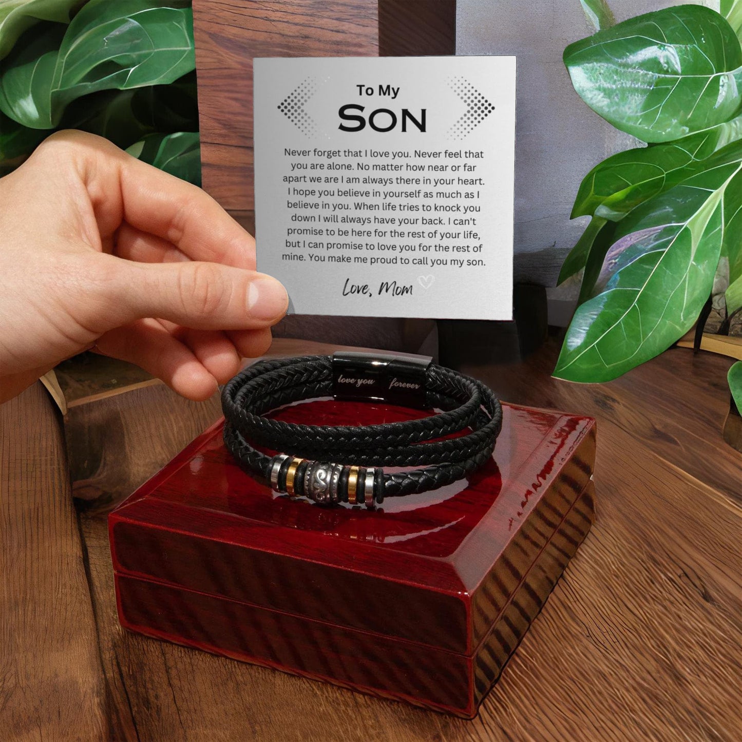 So Proud to have you for my Son Men's Bracelet