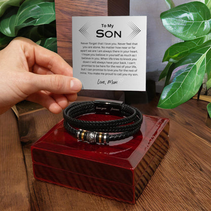 So Proud to have you for my Son Men's Bracelet