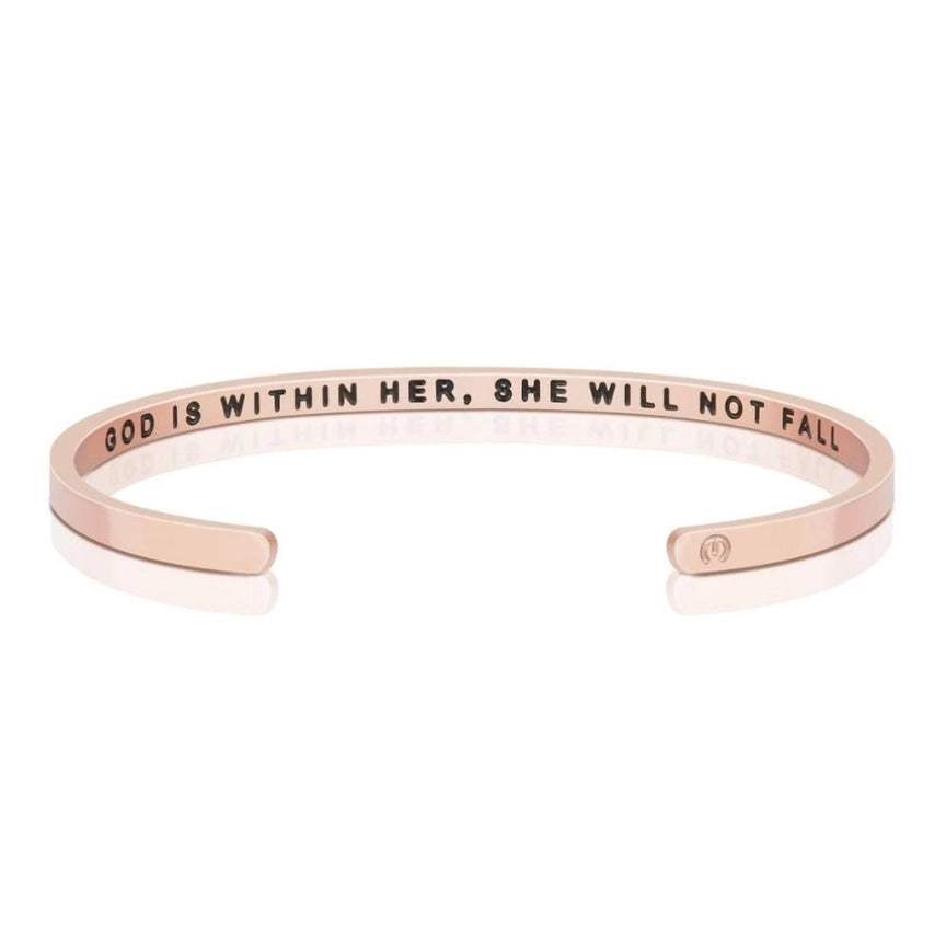 God is Within Her She Will Not Fall Bracelet
