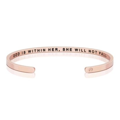 God is Within Her She Will Not Fall Bracelet